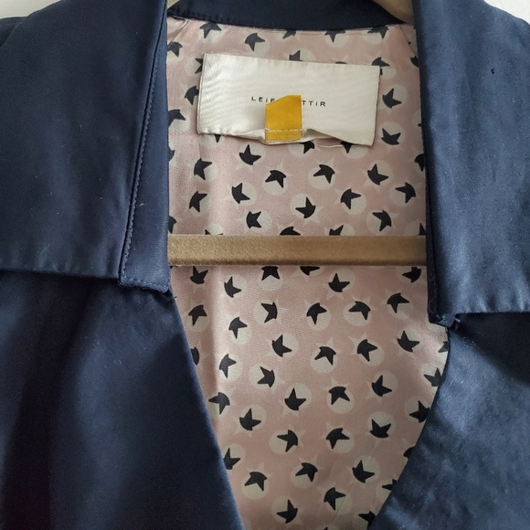 Leifsdottir Eden Navy Blue Sateen Dress Size 4 - Picture 5 of 9